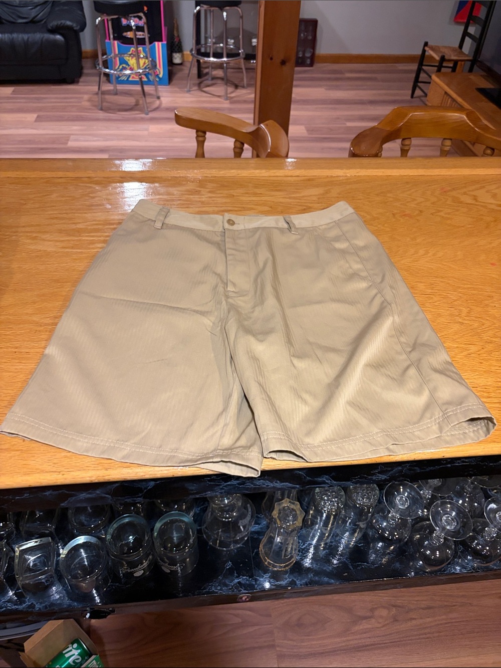 Fila Men's Khaki Flat Front Shorts